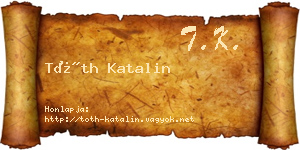 Tóth Katalin névjegykártya