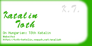 katalin toth business card