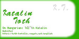 katalin toth business card